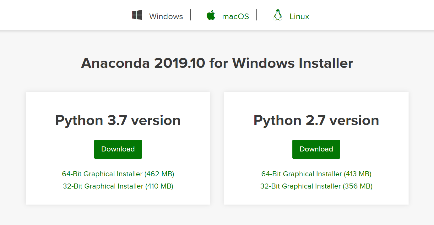 anaconda python download for windows