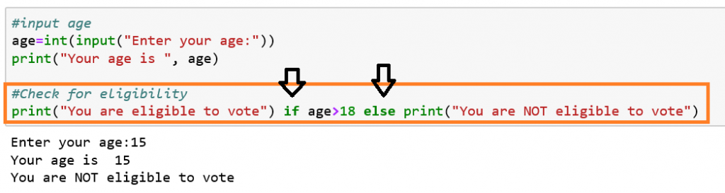 python assignment if else in one line