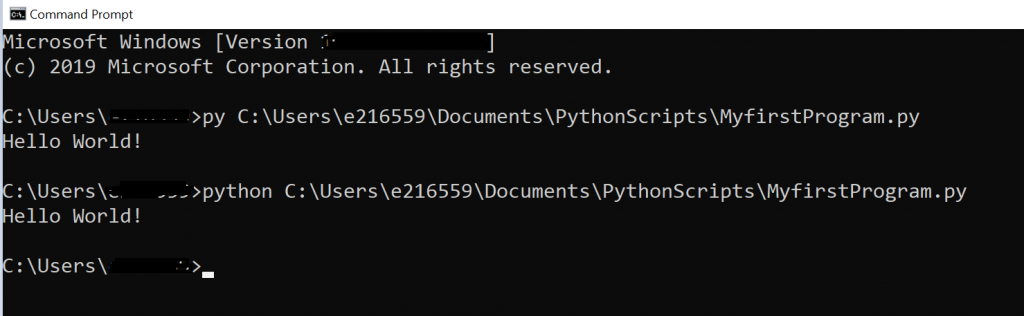 run python code in command prompt